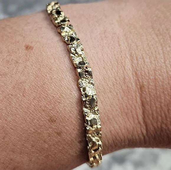 9k Gold Real Solid Yellow 7" 8 Grams - Picture 3 of 14